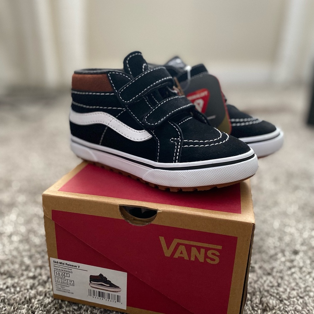 Vans Kids Black and Brown Sneakers